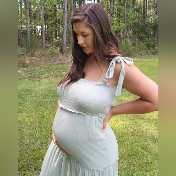 Mint Smocked Maxi - Picture 4 of 6